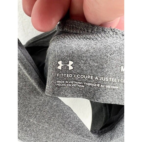 Under Armour Grey Sports Bra Size Meduim Formed Cups Crossback - Picture 3 of 4